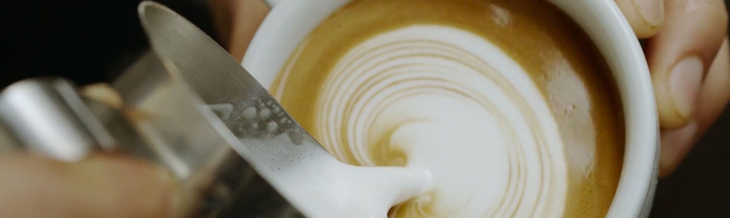 Artistic photo of barista coffee