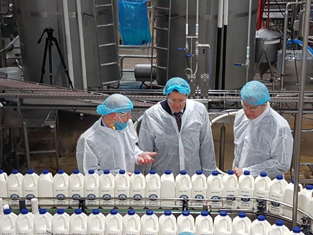 Three workers in a Riverina Fresh factory